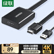 綠聯(lián)HDMI2.0轉(zhuǎn)DP1.4轉(zhuǎn)換器 4K60Hz高清視頻線 240Hz高刷適用臺(tái)式機(jī)筆記本電腦PS4接顯示器 0.5米40238