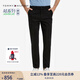 TOMMY HILFIGER【輕彈感】秋冬男商務(wù)彈力斜紋修身直筒西褲長(zhǎng)褲休閑褲J1764 黑色001 -修身版-拍大一碼 31 (2.4尺)