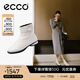 愛(ài)步（ECCO）靴子女 冬季簡(jiǎn)約氣質(zhì)時(shí)尚百搭牛皮粗跟短靴女 雕塑222353 HL 石灰色22235301378 36