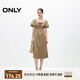 ONLY夏季可愛(ài)泡泡袖顯瘦中長(cháng)款牛仔連衣裙女|124242037 E10 樹(shù)榆棕色 M (165) 84A