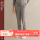 威可多（VICUTU）男士休閑褲棉質(zhì)混紡商務(wù)休閑百搭長(cháng)褲 淺灰 180/84A
