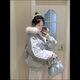 億梵莎棉服女2025新款冬季羽棉襖絨服女bf風(fēng)派克工裝國潮獨特超好看外套 白灰色 均碼 （可聯(lián)系客服備注碼數）