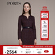 PORTS 寶姿秋冬新品女裝縫制針織長袖中長連衣裙LM9N040NCF024 丈青混色 S (4)