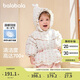 巴拉巴拉嬰兒花版羽絨服女童冬季短款外套保暖2024甜美時(shí)尚萌208424107010