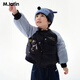 馬·拉丁（M.Latin）童裝兒童羽絨服冬裝男小童雪人戶外插肩袖短款羽絨服 藏青 100