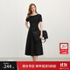 范思藍恩小黑裙夏氣質(zhì)通勤不易皺2025夏季新款易打理短袖裙子2778 黑色 M