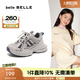 百麗（Belle）薛凱琪同款藍鯨復(fù)古時尚老爹鞋女商場同款休閑童鞋D8208A85 灰色/藍色 35 (225mm)
