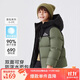 雪中飛【雙面穿】兒童羽絨服冬季輕薄男女童面包服羽絨服橄欖灰綠160cm