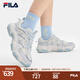 FILA斐樂(lè )女鞋貓爪6代舒適運動(dòng)鞋2025夏新款老爹鞋網(wǎng)面透氣舒適休閑鞋 雪白/太空銀-SS 39
