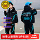 G.DUCKKIDS童裝男童秋裝套裝兒童衣服男孩春秋冬裝加絨加厚馬甲運動(dòng)裝三件套 藍色三件套【秋冬款】 140尺碼9~10歲【130-140cm】