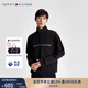 TOMMY HILFIGER秋冬男裝休閑通勤刺繡字母半拉鏈立領(lǐng)合身運動(dòng)衛衣 黑色BDS M （推薦：135-150斤）