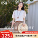 歐莎（OSA）蕾絲泡泡袖t恤女2025年夏季新款甜美減齡時(shí)尚百搭短袖上衣 白色 M