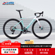 喜德盛公路車25-AD350碳纖前叉功率計齒盤鋁合金氣動車架 流光青 480
