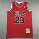 NBA VIBE97公牛98賽季公牛隊(duì)23刺繡球衣運(yùn)動(dòng)男女經(jīng)典復(fù)古紅籃球服網(wǎng)眼背心 公牛23紅MN XL （190cm 170-185斤）