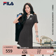 FILA 楊冪同款連衣裙|斐樂官方女裝2025夏季新款時尚涼感針織連衣裙 星艦灰-GY M 165/84A/M