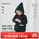 babylove嬰幼兒秋冬外套夾棉保暖寶寶燈芯絨連帽上衣小童外出防寒服 森林綠 90