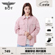 BOY LONDON【甜粉英倫】秋情侶款粉色外套滿(mǎn)印潮流長(cháng)袖襯衫N21900 粉色 XS