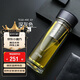 膳魔師（THERMOS）雙層玻璃杯400毫升男女士茶水分離水杯泡茶杯帶茶漏TCGE-400D GY