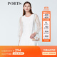 PORTS寶姿商場(chǎng)同款春夏新品女裝歐根紗拼接袖連衣裙 米白 S
