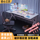 湯能優(yōu)品電腦桌臺式電競游戲桌家用書桌簡約辦公桌學生學習桌書房長條桌子 【碳纖維紋理】雪山白-120*60CM