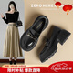 ZHR樂(lè )福鞋女百搭輕便學(xué)院風(fēng)單鞋女春秋時(shí)尚厚底女鞋 AH555 黑色 37 