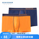 Schiesser舒雅男士內(nèi)褲平角褲精梳棉Becover系列透氣中腰2件裝E5/20084T E5/20084T寶藍(lán)+橘色 2條 XL