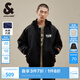 杰克·瓊斯（JACK&JONES）【七夕情人節(jié)禮物】秋冬棉衣飛行夾克男保暖寬松連帽短款棉服外套 黑色E40 3XL 195