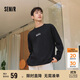 森馬（Semir）長(cháng)袖T恤男重磅寬松打底上衣印花情侶裝秋季內搭外穿101524101211