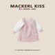 MACKERL KISS秋冬季女童可愛小香風(fēng)連衣裙加絨甜美公主裙女寶寶保暖洋氣套裝裙 粉色 130