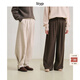 旅途原品ltyp 超細羊毛立絨兩穿及地褲 極簡(jiǎn)時(shí)尚休閑直筒長(cháng)褲女冬 摩卡棕 M