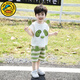 G.DUCKKIDS小黃鴨童裝男童套裝夏季1-2歲寶寶衣服3雙胞胎女童夏裝背心兩件套 綠色 100 建議2-3歲25-30斤