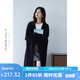 嘉茱莉新款長(zhǎng)款針織開(kāi)衫外套女寬松針織上衣V領(lǐng)中長(zhǎng)款毛衣毛衫 雅黑 均碼