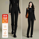 晚白【新品】冬款時(shí)尚鉛筆褲加絨彈力緊身休閑褲女 黑色 28