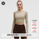 lululemon丨Swiftly Tech 女士運動(dòng)短款長(cháng)袖 T 恤 2.0 LW3GH4S 橡木棕/橡木棕 XS /4