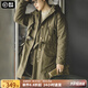 馬登工裝 美式復古M47派克服抓絨連帽軍大衣中長款保暖厚棉服外套男冬 軍綠色 M