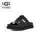 UGG夏季女士厚底可調式束帶魔術(shù)貼涼拖鞋 1154652 BLK|黑色 38