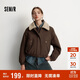 森馬（Semir）外套女冬季夾棉仿羊羔毛翻領(lǐng)oversize磨毛2025巴恩風(fēng)109725108014