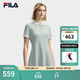 FILA 斐樂(lè )官方女子針織連衣裙2025夏季新款時(shí)尚休閑拼色翻領(lǐng)裙子 燕麥灰-GY M 165/84A/M