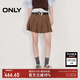 ONLY2025秋季新款淑女風(fēng)A字百褶裙短裙牛仔半身裙女|125137017 H6Z焦糖色 M