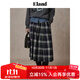 ELAND衣戀半身裙女復古學(xué)院原創(chuàng  )經(jīng)典格紋長(cháng)款喇叭裙2025冬季新款 獵人綠(62)Hunter M 165