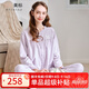 美標（MEIBIAO）商場(chǎng)同款長(cháng)袖純棉睡衣女春秋全棉套裝新款卡通甜美公主風(fēng)家居服夏 淺紫 XL (170)