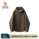 William fox&sons威廉?？怂?高密度戶(hù)外科技面料連帽機能風(fēng)夾克 咖色 L