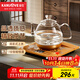 金灶（KAMJOVE）涌泉式全自動(dòng)上水電熱水壺 0.8L玻璃燒水壺 智能保溫恒溫電茶壺 H7