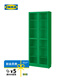 宜家（IKEA）BILLY畢利書(shū)柜書(shū)架展示柜靠墻收納儲物柜落地柜分層客廳 2門(mén)柜綠色80x30x202cm