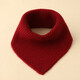 糜嵐（MieLanat）圍脖女冬季針織套頭護頸椎圍巾加厚保暖防寒護脖假領(lǐng)子毛線(xiàn) 酒紅色假領(lǐng)[斜角款]