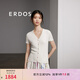 ERDOS 春夏V領(lǐng)四平短袖可機(jī)洗針織衫修身顯瘦甜美女真絲上裝 白 XL 170/92A