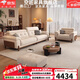 空匠布藝沙發(fā)客廳2025新款簡(jiǎn)約中古風(fēng)小戶(hù)型家用可拆洗雪尼爾直排沙發(fā) 【2.4M】直排沙發(fā)【落葉松框架】 花瓣雪尼爾【太空云端坐感】