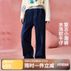 ASK JUNIOR兒童褲子2025秋季新品中大童垂感柔軟親膚牛仔褲女童長褲