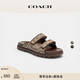 蔻馳（COACH）新品男士男鞋經(jīng)典標(biāo)志雙綁帶涼鞋涼拖輕奢輕奢通勤百搭 橡木色/楓樹(shù)棕色 42