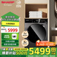 SHARP夏普洗衣機 洗烘一體 10.5公斤節能變頻 高溫桶自潔 蒸汽洗 60℃母嬰洗 凈離子群滾筒全自動(dòng)洗衣機 XQG105-8451J-B